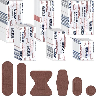 源头工厂设计印刷卡通弹力布创可贴纯色彩色织物弹性布创口贴|ms