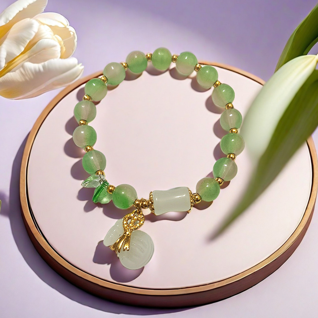 Pulsera de Lirio de los Valles Súper Hada, Promoción Especial 2025, para Mujer, Fresca y Única, Sensación de Alta Gama, Regalo de Pulsera con Cuentas para Mejor Amiga Estudiantil