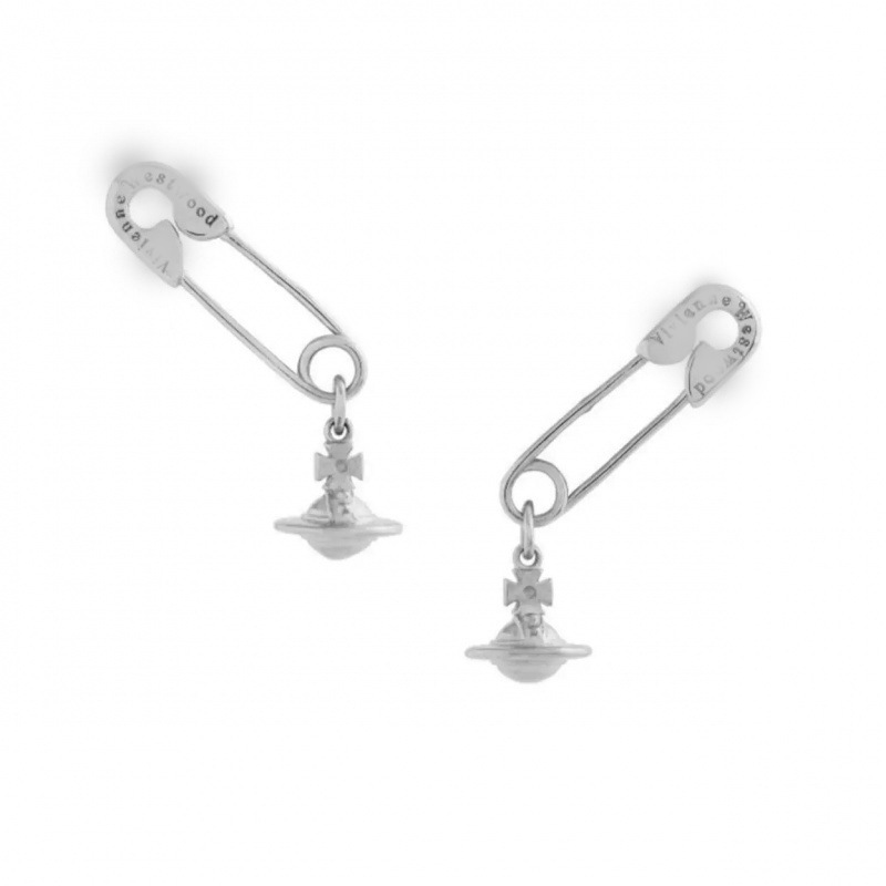 High-End Version of Empress Vivian Pin Small Planet Earrings for Women, Vivian French Light Luxury Paperclip Earrings