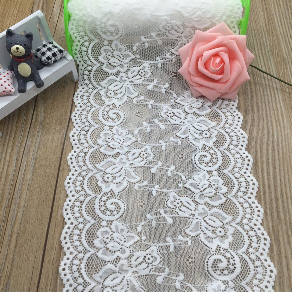 压沙弹力花边蕾丝花边现货供应压沙弹力70001# 宽度 18cm