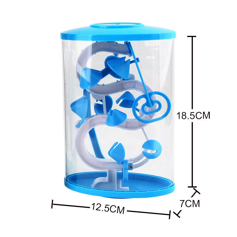 Bola de equilibrio qizhi para niños pista ovalada Laberinto de juguete 3D tridimensional entrada de mano infinito Laberinto
