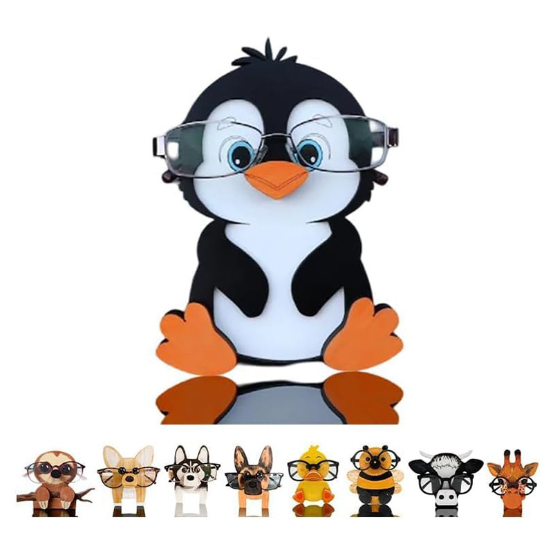 Cross-Border Wooden Animal-Shaped Glasses Storage Ornament Creative Office Desktop Wooden Craft Glasses Display Stand Cross-Border Wooden Animal-Shaped Glasses Storage Ornament Creative Office Desktop Wooden Craft Glasses Display Stand