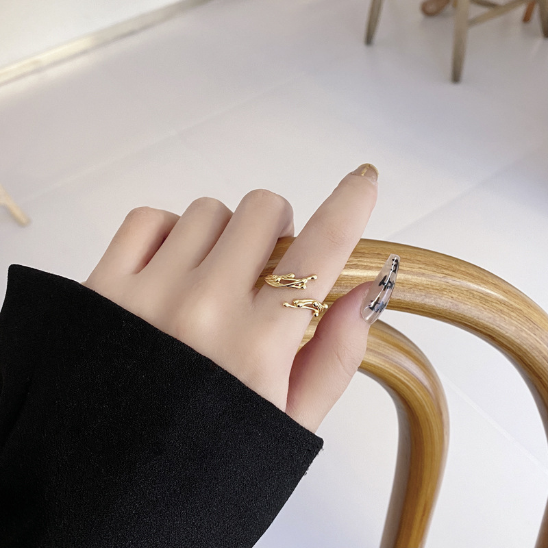 Casual Geometric Sterling Silver Plating Open Ring 1 Piece