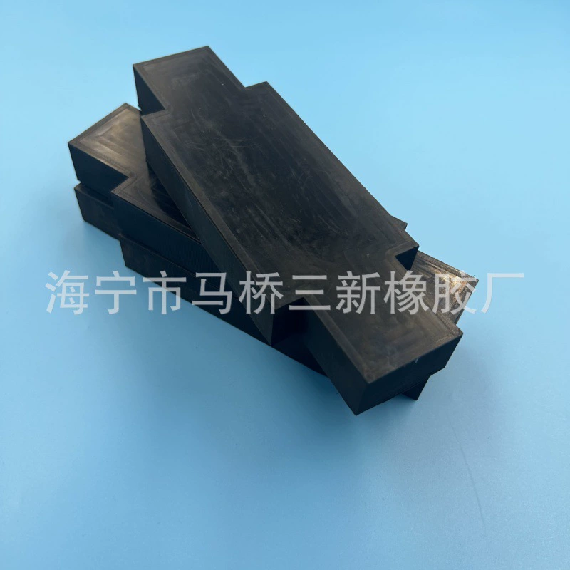 Резиновый буферный демпфирующий блок Станковое оборудование ударопрочная Противоударная резиновая прокладка мост Железнодорожный демпфирующий квадратный резиновый блок