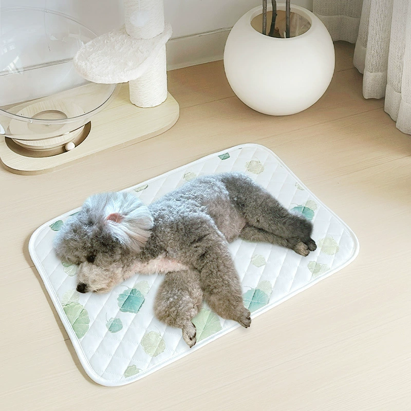 2025 новый полностью прохладный шелк Q-пуля 3D дышащая нескользящая кошка собака кролик ледяной коврик для домашних животных охлаждающий коврик