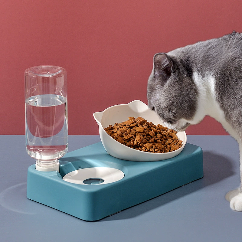 Автоматическая заправка воды для домашних животных Двойная миска для пищевых продуктов для кошек Миска для зерна Миска для собак Автоматическая миска для диеты с питьевой водой Миска для кошек