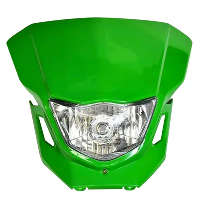 and rear fender battery cover, Motorcycle Fender - headlight-assembly-green