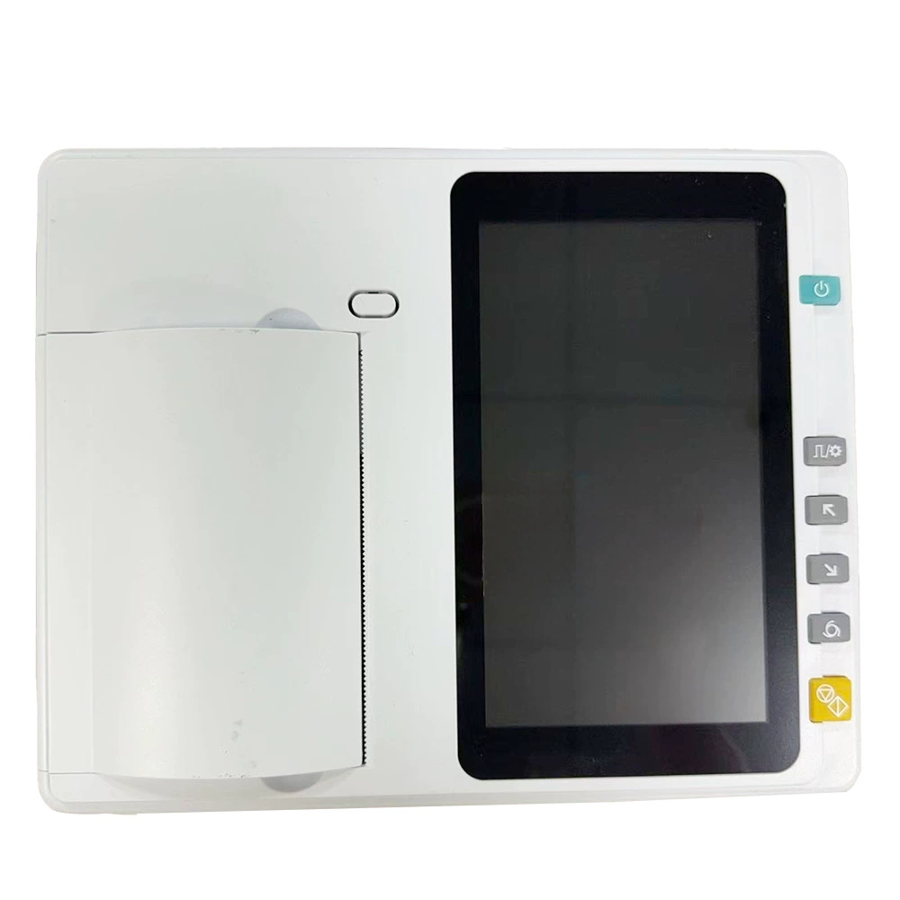 Медицинский портативный шестикаскадный ЭКГ внешняя торговля английская версия 7-дюймовый сенсорный экран 12 проводов автоматический анализ