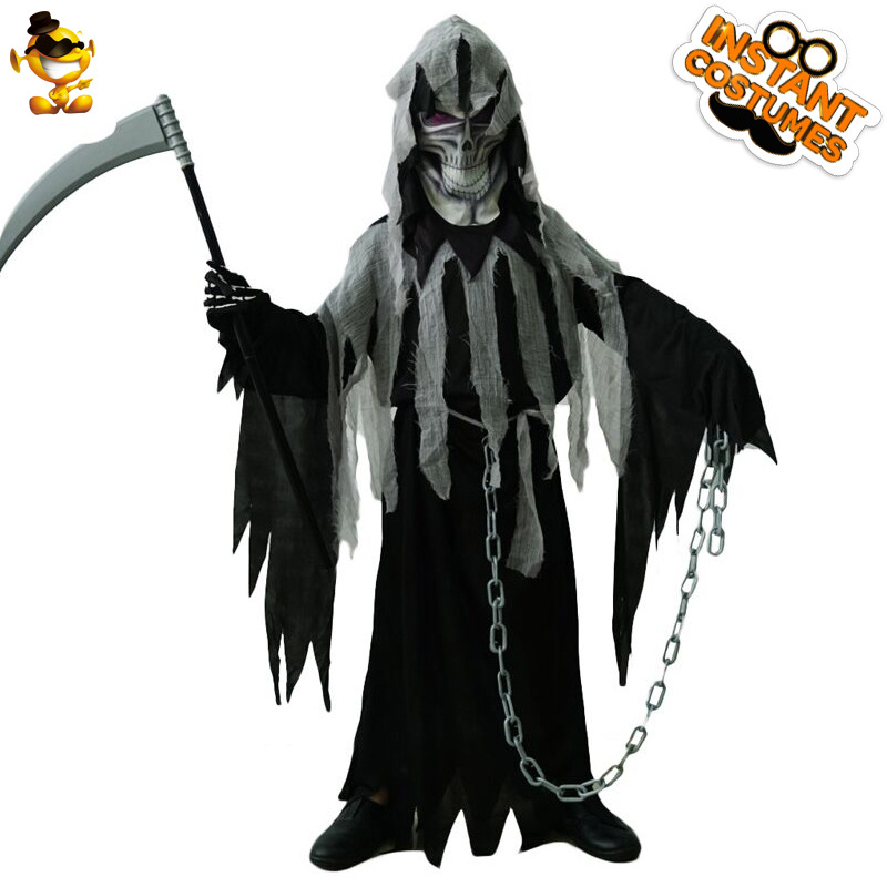 Halloween muerte oscura niño pequeño traje color jugando muerte fantasma rol ropa distribución al por mayor