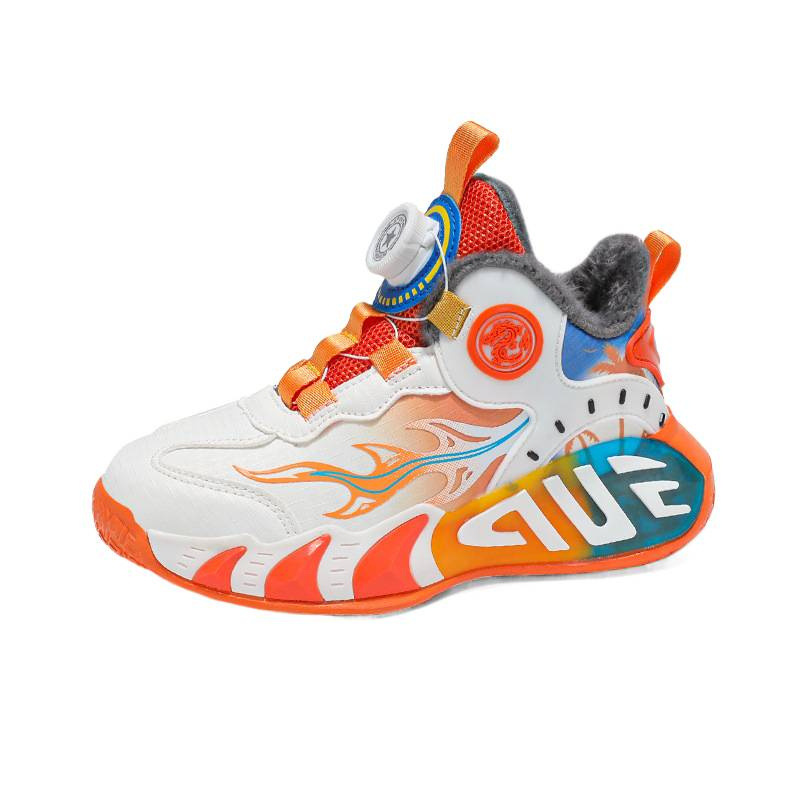 6-12 Zapatos para niños de otoño nuevos zapatos de carreras para niños blancos transpirables zapatos de baloncesto antideslizantes para niños