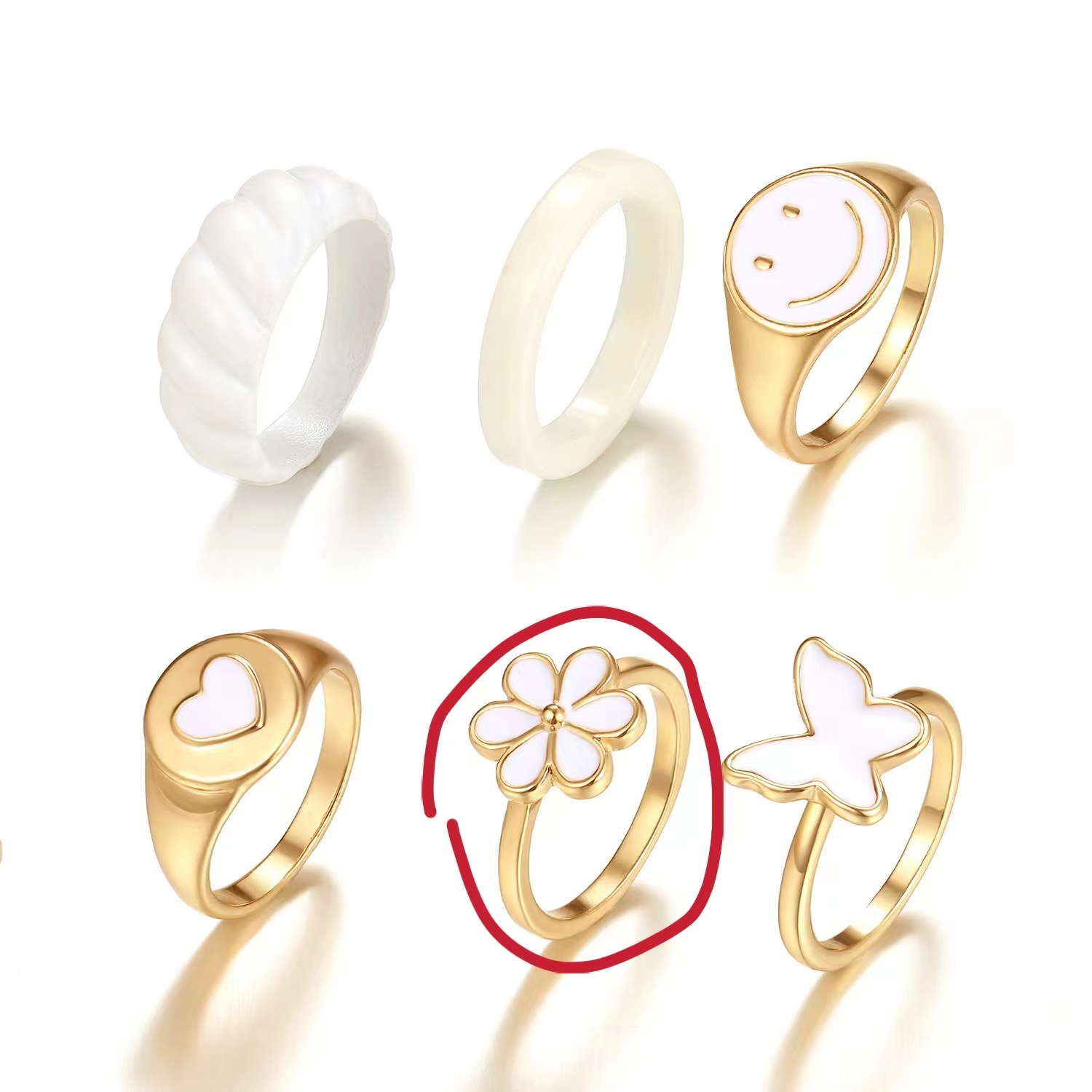 반지 반지 반지 반지 틈새 디자인 기질 달콤한 귀여운 소녀 반지