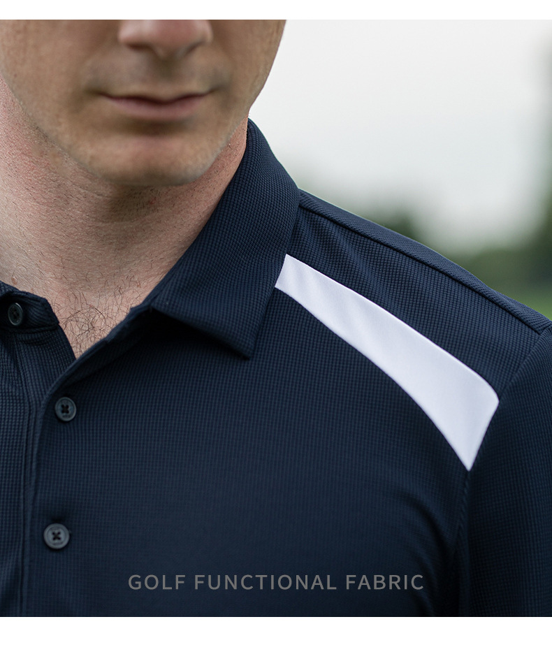 Áo polo golf nam dài tay PGM phối màu tương phản — KUZ167-màu trắng, YF630-Màu đen, YF630-màu cam, KUZ167-màu xanh hải quân chi tiết 14