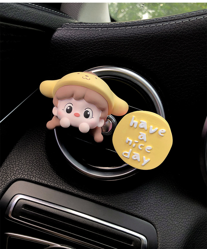 Cute ice cream girl car aromatherapy car air outlet decoration perfume car accessories decoration fragrance Stone