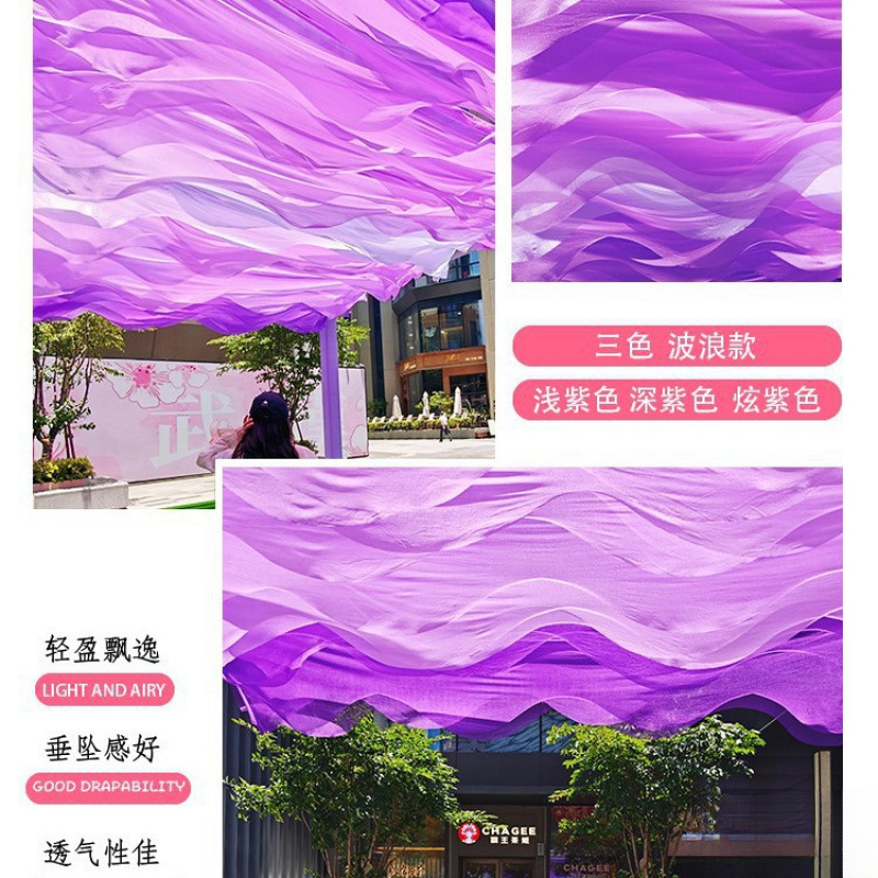 Red cortina de techo neumático cortina de techo restaurante decoración residencial hotel escénico al aire libre cortina de techo al por mayor