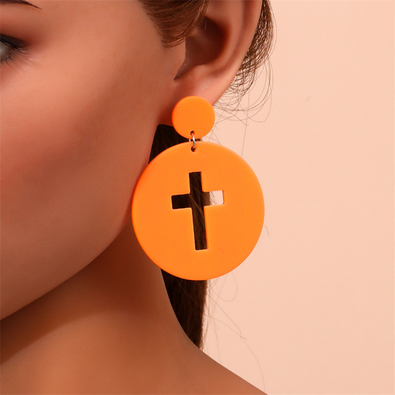 Fashion Cross Arylic Polishing Women's Ear Studs 1 Pair display picture 50