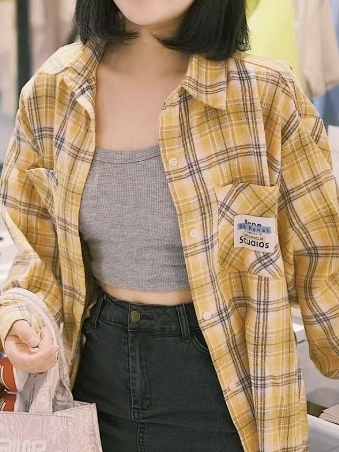 Retro yellow autumn shirt