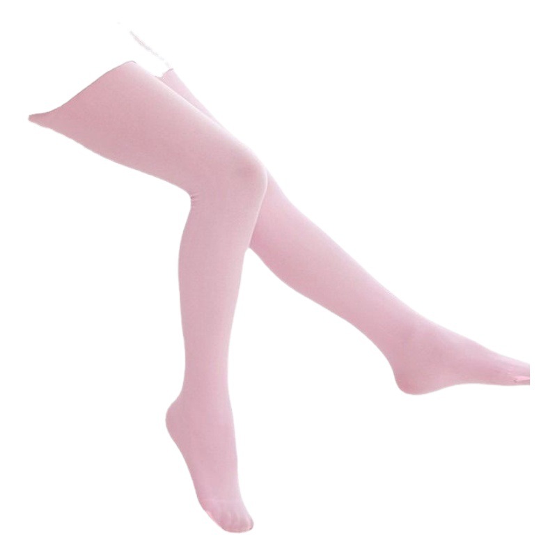 Fábrica al por mayor primavera y otoño fino 80d terciopelo niños danza calcetines niñas Ballet grandes calcetines pantimedias blancas