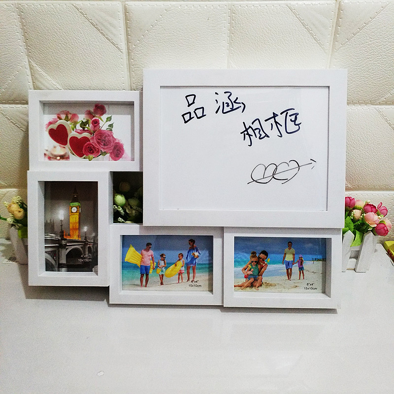 Pinhan new LED light luminous writing board creative photo frame combination one-piece wall hanging foreign trade company purchase photo frame