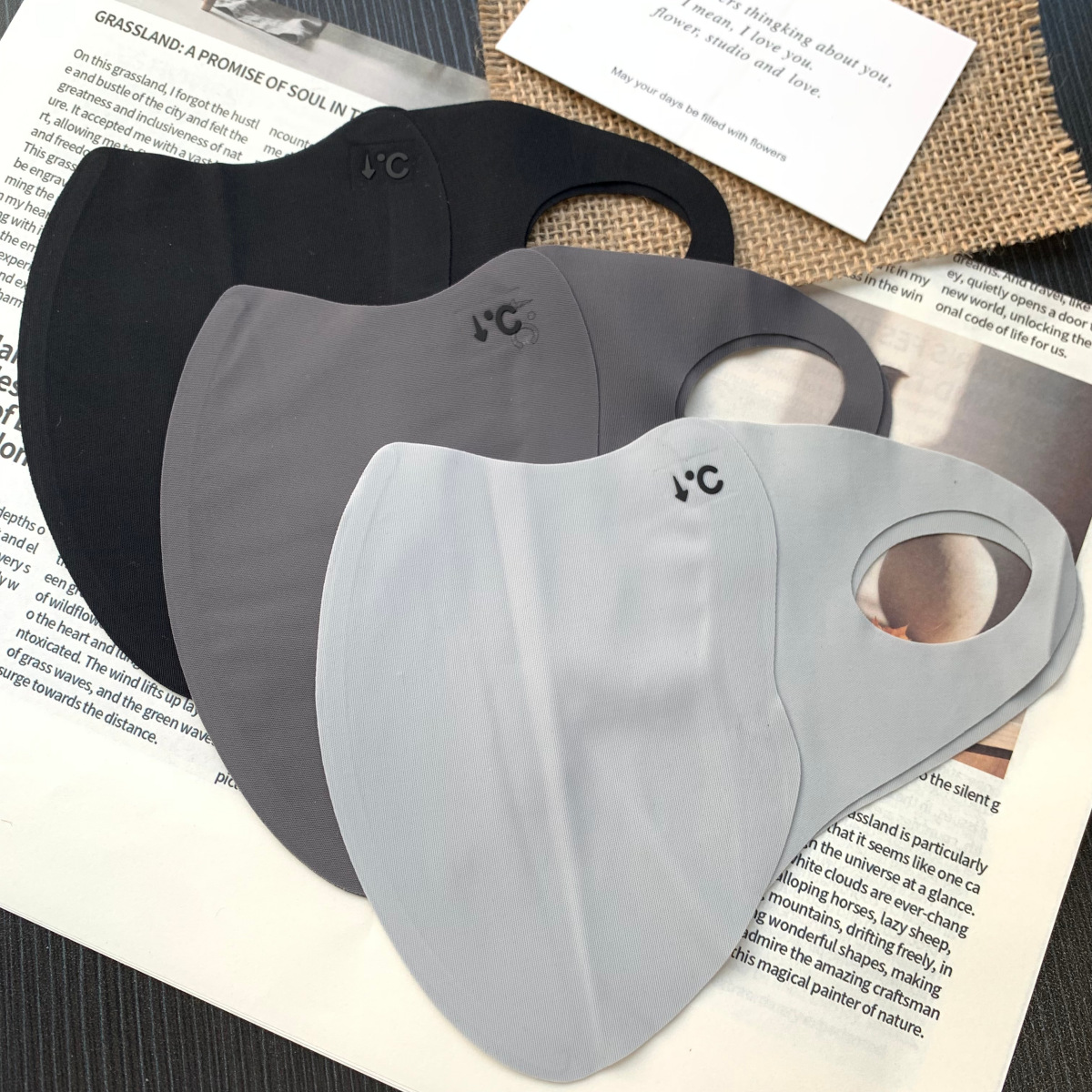 Ventilerande ansiktsmask med uv-skydd i is-silke för damer_voghion.com