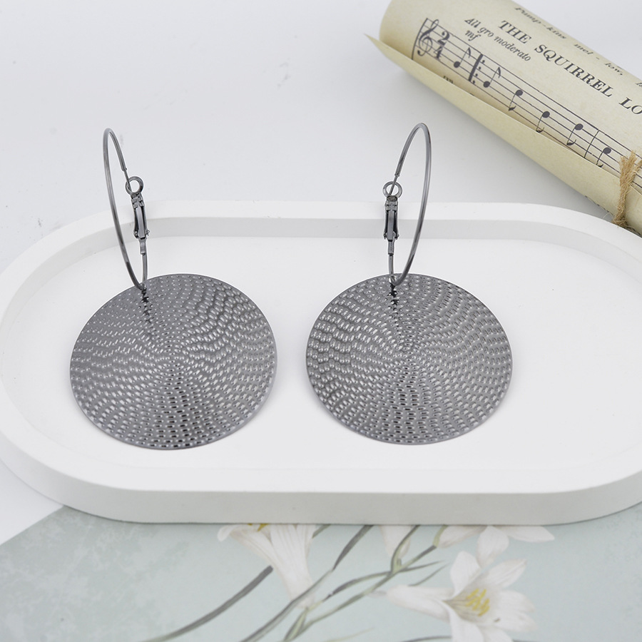 Elegante Retro Ohrstecker Rund Minimalistisch Persönlichkeitsstil_voghion.com
