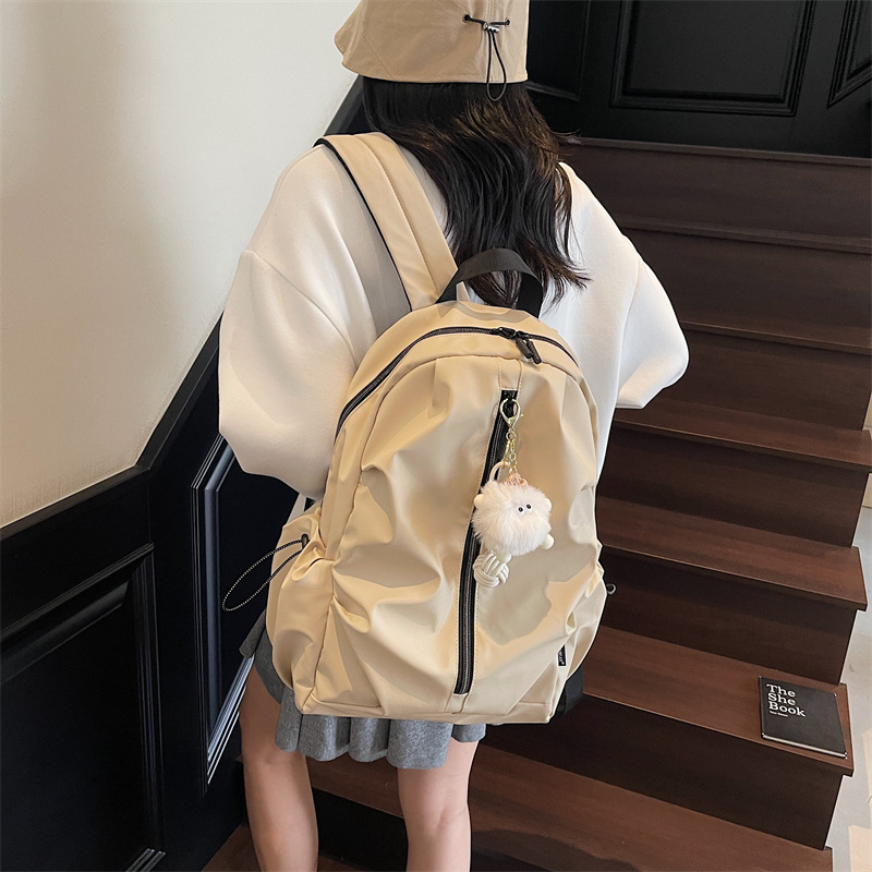 大容量双肩包女学生书包轻便通勤包休闲百搭旅行背包运动骑行包男|undefined
