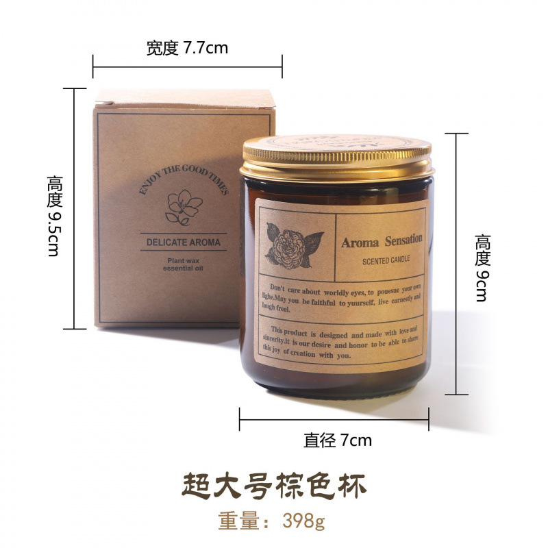 Cera de soja de comercio electrónico transfronterizo vela creativa frasco de vidrio aromático frasco de cera de incienso al por mayor protección ambiental
