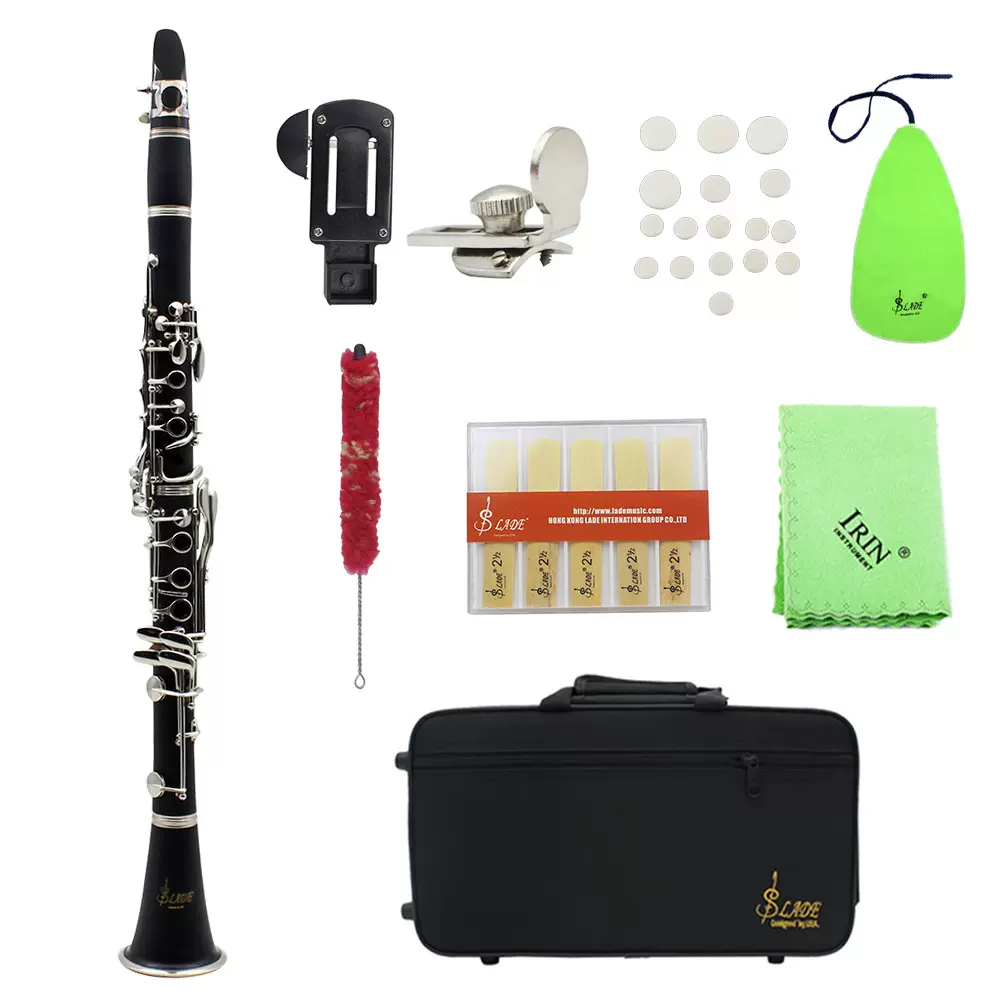 外贸17键单簧管套装成人初学者演奏降b调单簧管胶木镀镍黑管乐器