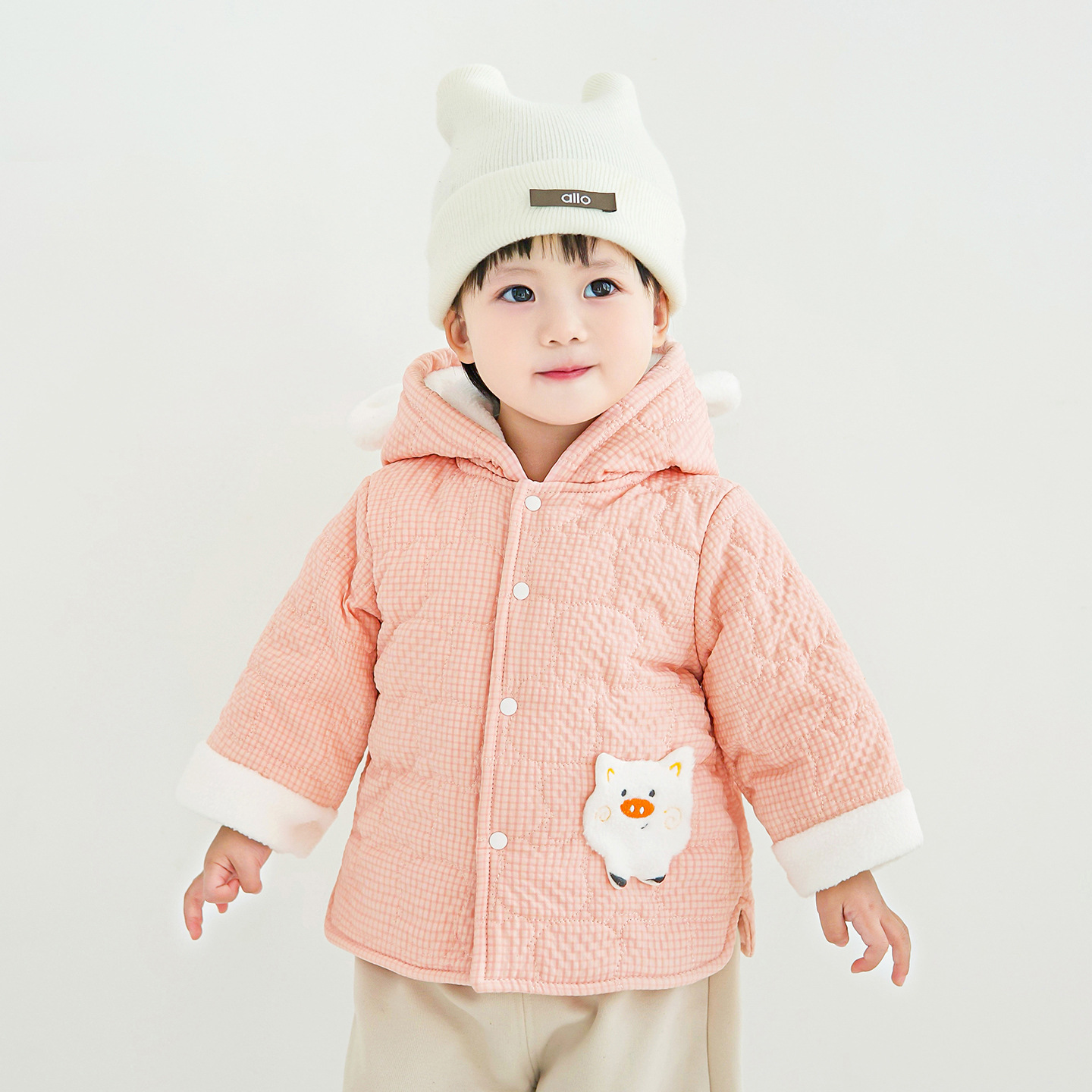 Chaqueta de algodón para bebés otoño y invierno para niños y niñas chaqueta de algodón para niños chaqueta de invierno con chaqueta de algodón cálida para bebés chaqueta de algodón