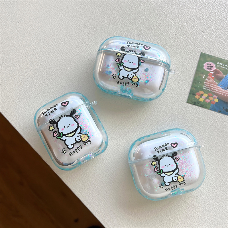 Applicable to Apple AirPods Pro 2 Bluetooth Wireless Headphone Cases for 1/2/3 Generation, Flow Sand Hard Shell