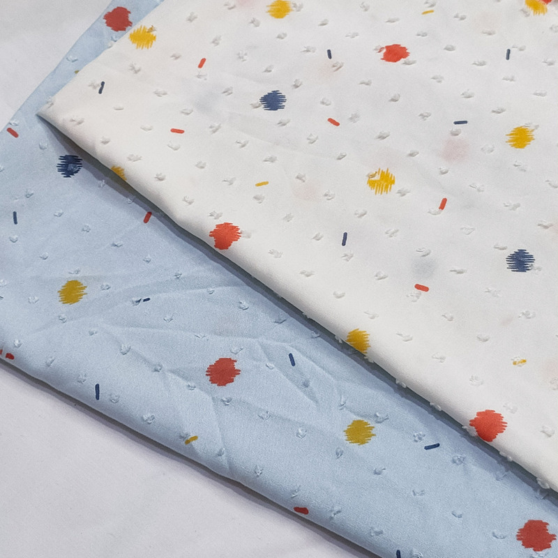Spring and Summer Cotton Cut Plain Japanese and Korean Geometric Dot Dress Kidsren's Clothing Fabric