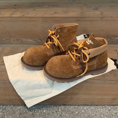 葡萄妈同款现货~ 增高4cm~时髦大圆头撞色双鞋带短筒马丁靴女秋