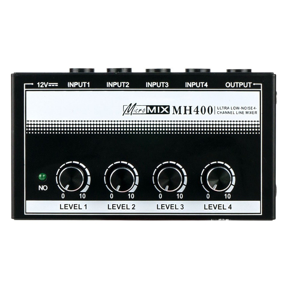 Mezclador Amplificador de Audio de 4 Canales MH400 para Micrófono e Instrumentos