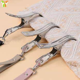 in stock New Household Daily Leather Style Multifunctional Clothes and Pants Shoes Storage Clip Baby Carriage Stainless Steel Shoes Clip