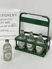 A5L Handheld Beer Basket Plastic Basket Portable Folding Beer Rack KTV 6-Pack Bottle Frame Red Wine Basket