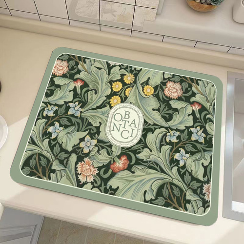 Special-purpose drainage mat kitchen diatomaceous earth anti-slip water-absorbent mat desktop high-temperature resistant anti-scald heat-insulating mat