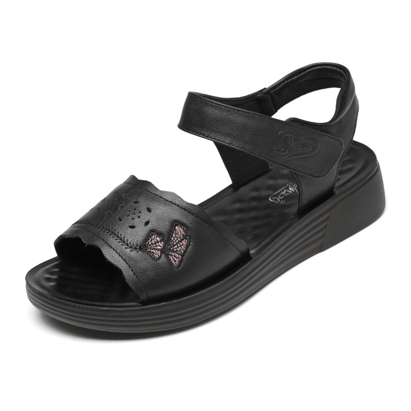 C4498 1220K GIÀY DÉP SANDAL NỮ RUITDT BIG SIZE NGOẠI CỠ ĐẾ MỀM MÙA HÈ TRUNG NIÊN THÊU HỌA TIẾT HOA THOÁNG KHÍ GIÀY DÉP NỮ DA BÒ G04 SẢN PHẨM MỚI