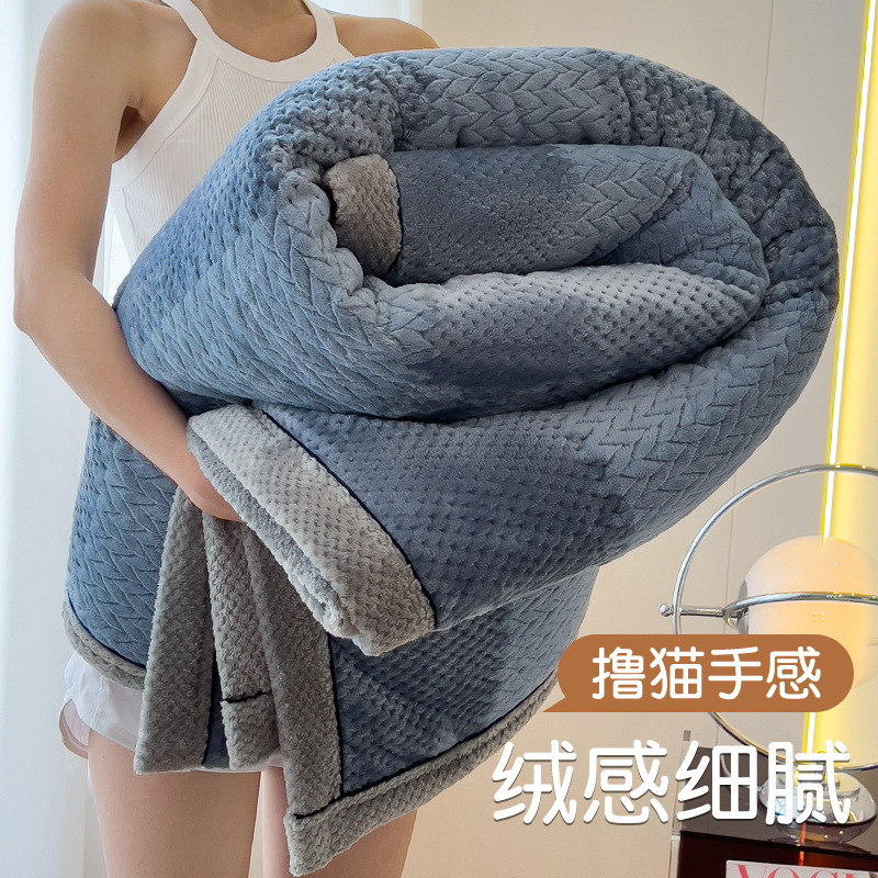 Leche mantas de peluche invierno mantas de cubierta gruesas mantas cálidas edredones de coral sofá pequeña manta siesta oficina otoño invierno