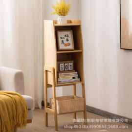 跨境木质多层落地书架 客厅创意书本杂物收纳架家用书房储物架