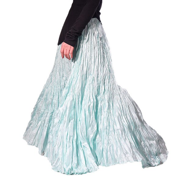 Structure-feeling pleated skirt for women's new style large floor…