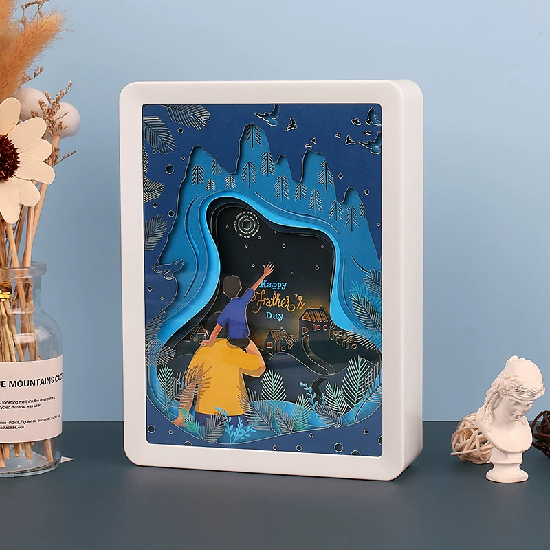 Праздничные подарки 3D свет и тень резьба по бумаге лампа оригинальный дизайн креативный подарок ночник поделки из бумаги украшения