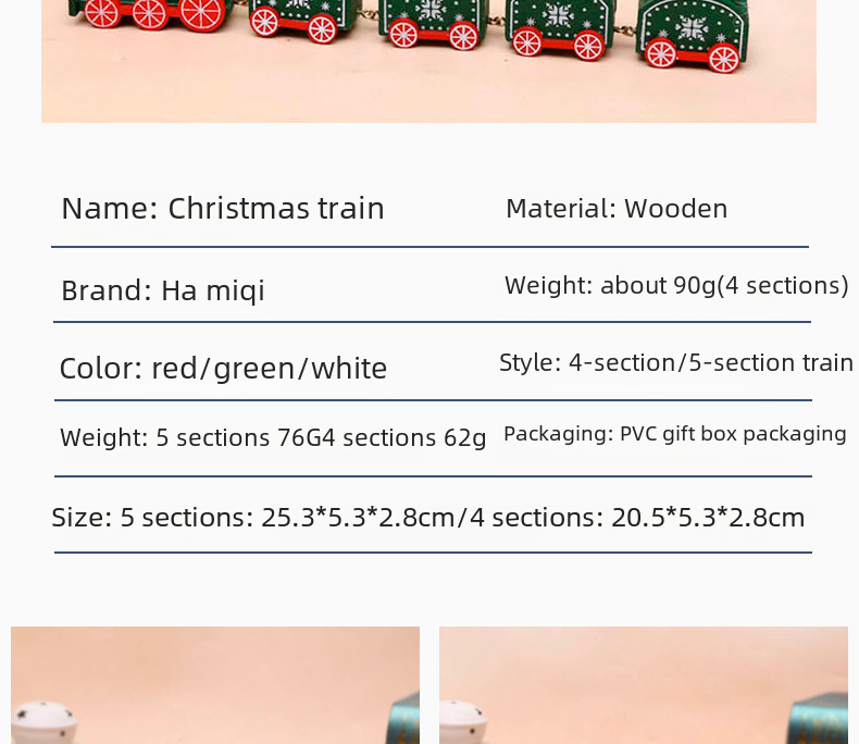 Sélection rigoureuse de décorations de Noël, cadeaux de Noël créatifs pour enfants, petits trains, ornements de bureau pour fenêtres en bois_voghion.com