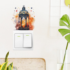 New KG424 Export Middle Eastern Colorful Five-Pointed Star Pendant Light Decor Switch Sticker Home Background Beautification Wall Decal