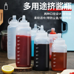 大口径のジャージャーの瓶のプラスチックのジャムの瓶のサラダのソースのソースの商用の厚いソースの瓶の家庭用の押し出し式のオイルポット