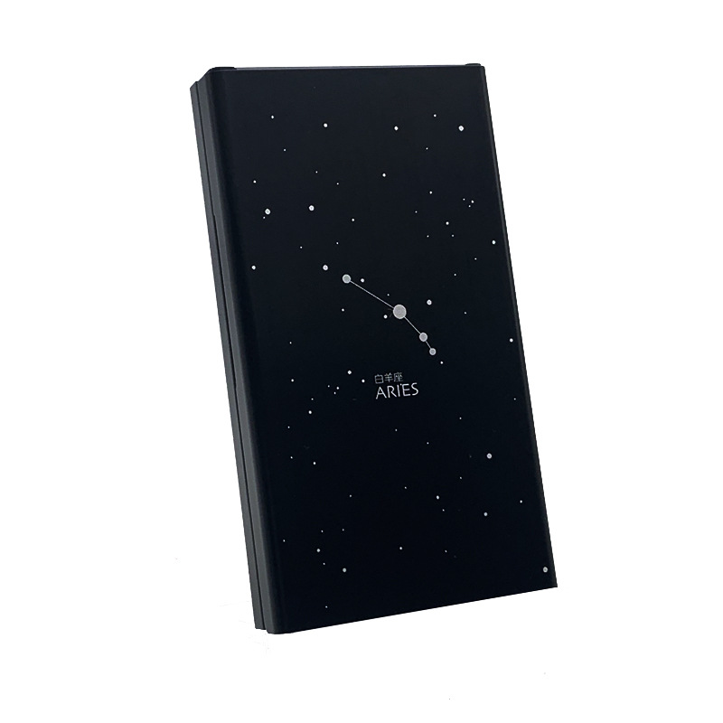 ins风十二星座香菸盒黑色潮流原创粗烟细烟滑盖网红烟盒