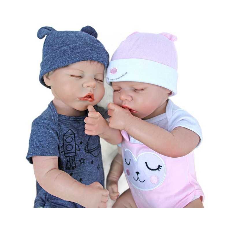 CM muñeca muñeca bebé cambiando de juguetes de muñeca de goma suave gemelos 46 lavado en agua simulación pesada