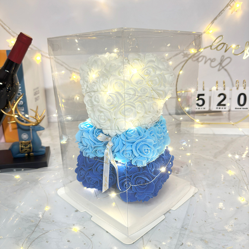 Flor inmortal rosa oso 520 Día de San Valentín regalos del día de la madre regalos de cumpleaños de novia simulación de flores de espuma creativas