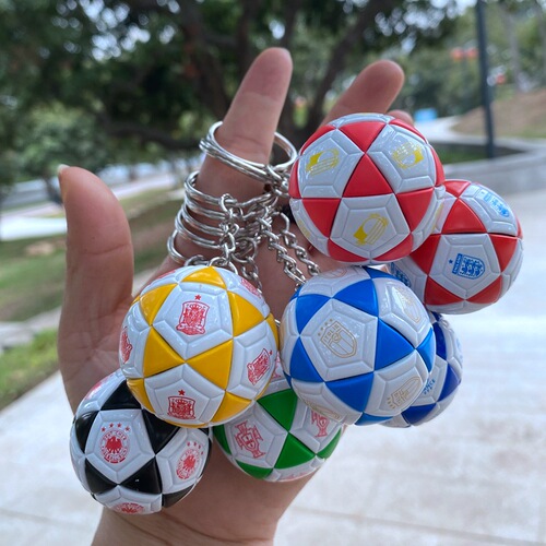 European Cup football children's gift pendant keychain Germany France England decoration bracelet souvenir