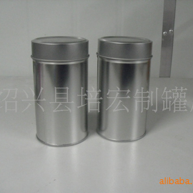 马口铁茶叶罐圆柱形密封金属罐红茶碧螺春龙井储存罐