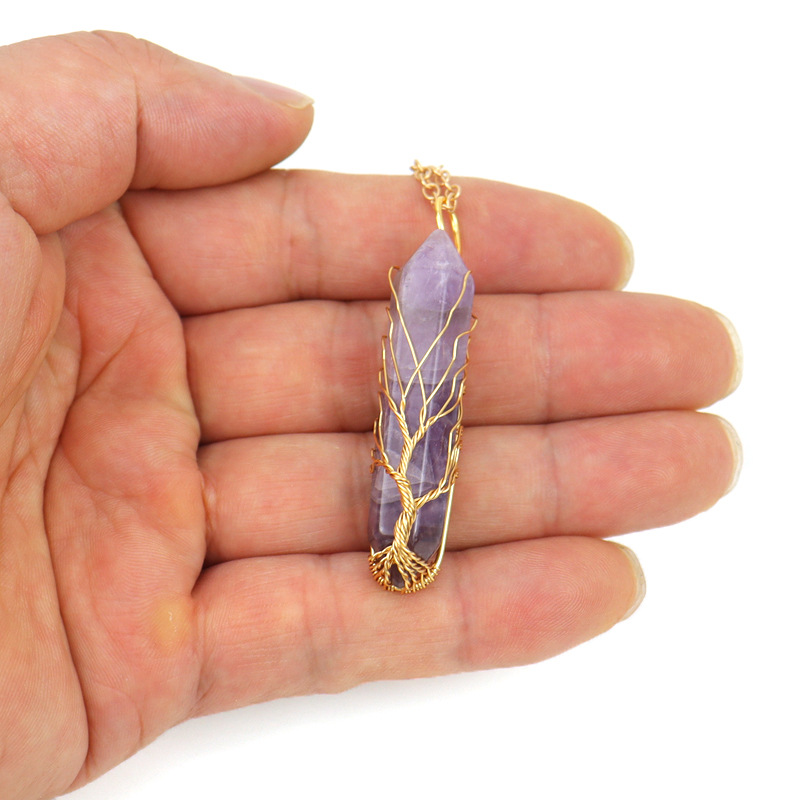 Retro Rhombus Crystal Copper Plating Pendant Necklace 1 Piece