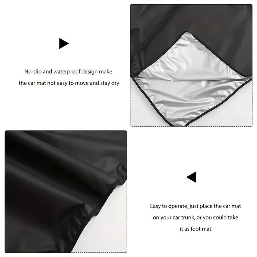 Car Trunk Mat for Ride-Hailing Drivers, Foldable Car Mat, Waterproof and Dirt-Resistant Trunk Mat